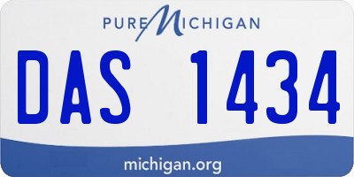 MI license plate DAS1434