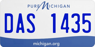 MI license plate DAS1435