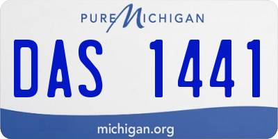 MI license plate DAS1441