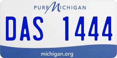 MI license plate DAS1444