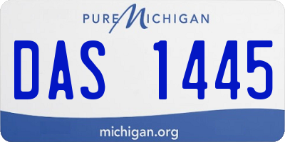 MI license plate DAS1445