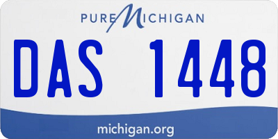 MI license plate DAS1448