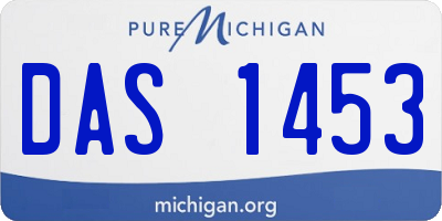 MI license plate DAS1453