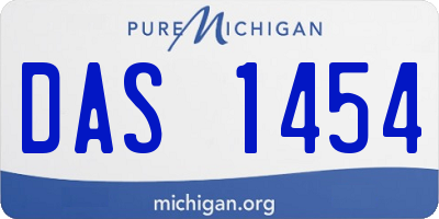 MI license plate DAS1454