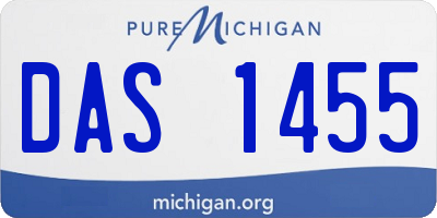 MI license plate DAS1455