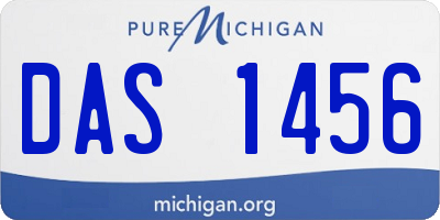 MI license plate DAS1456