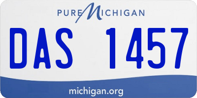 MI license plate DAS1457