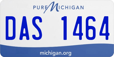 MI license plate DAS1464
