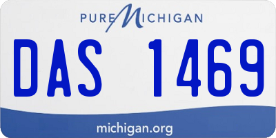 MI license plate DAS1469