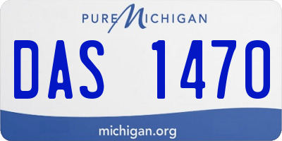 MI license plate DAS1470