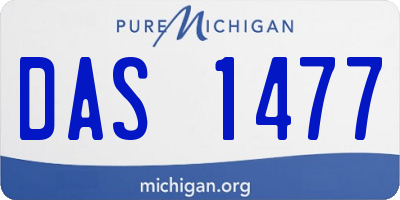 MI license plate DAS1477