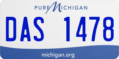 MI license plate DAS1478