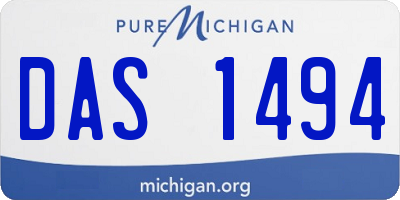 MI license plate DAS1494