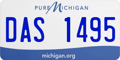 MI license plate DAS1495