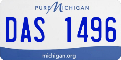MI license plate DAS1496