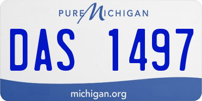 MI license plate DAS1497