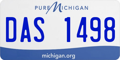 MI license plate DAS1498