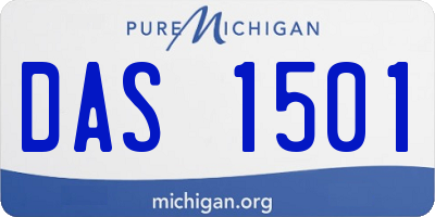 MI license plate DAS1501