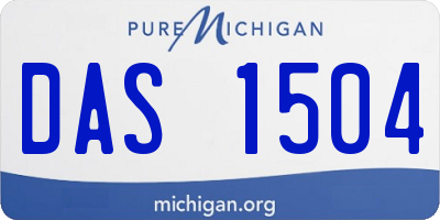 MI license plate DAS1504