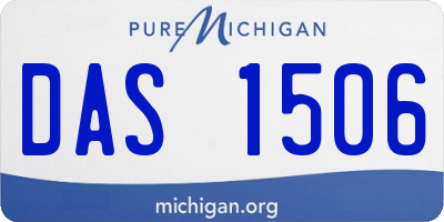 MI license plate DAS1506