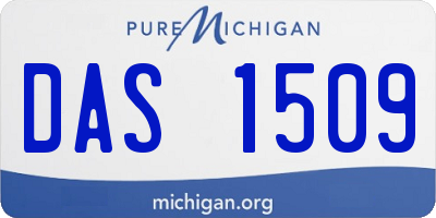 MI license plate DAS1509