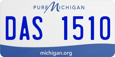 MI license plate DAS1510