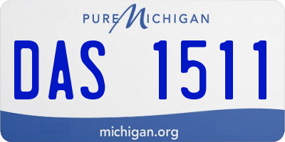 MI license plate DAS1511