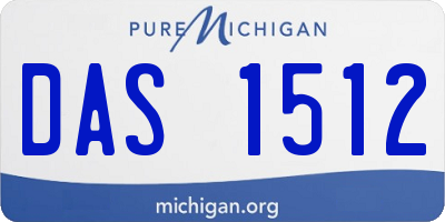 MI license plate DAS1512