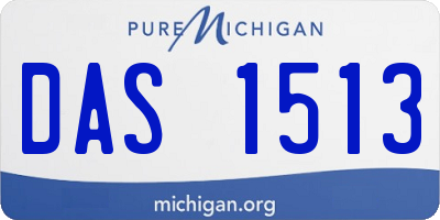 MI license plate DAS1513