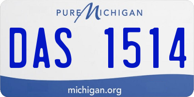 MI license plate DAS1514