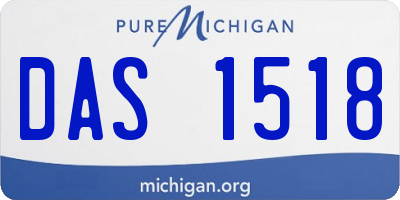 MI license plate DAS1518