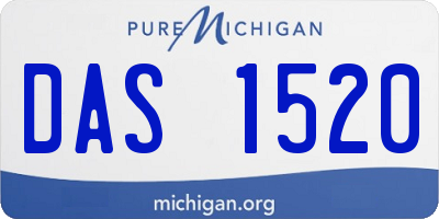 MI license plate DAS1520