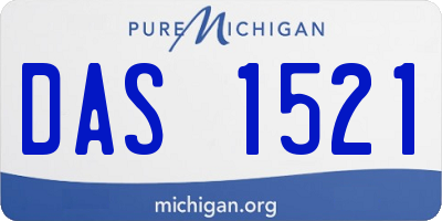 MI license plate DAS1521