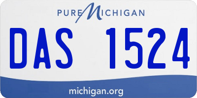 MI license plate DAS1524