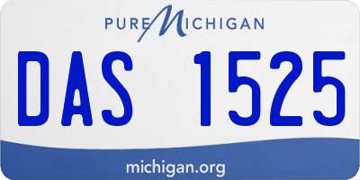 MI license plate DAS1525