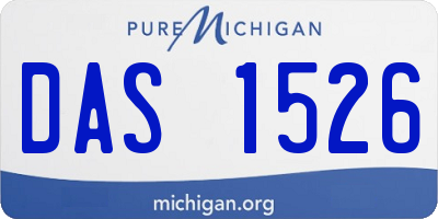 MI license plate DAS1526