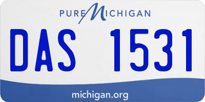 MI license plate DAS1531