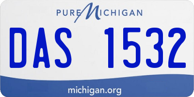 MI license plate DAS1532