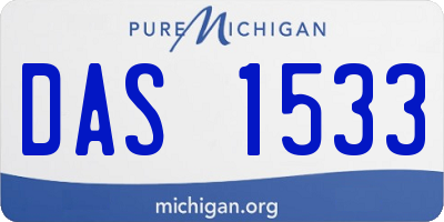 MI license plate DAS1533