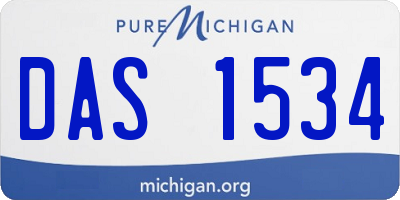 MI license plate DAS1534