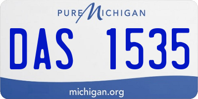 MI license plate DAS1535