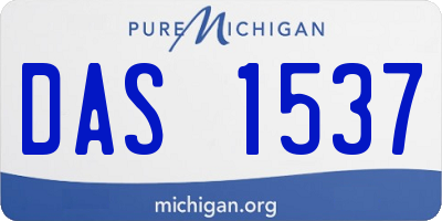 MI license plate DAS1537