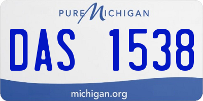 MI license plate DAS1538