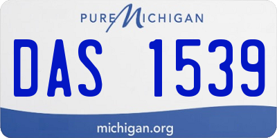 MI license plate DAS1539