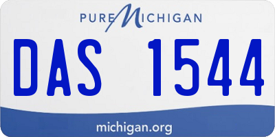 MI license plate DAS1544