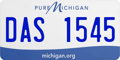 MI license plate DAS1545
