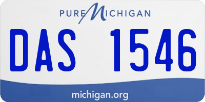 MI license plate DAS1546