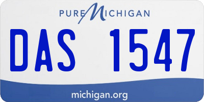 MI license plate DAS1547