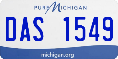 MI license plate DAS1549