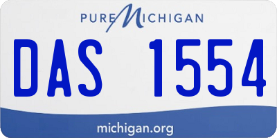 MI license plate DAS1554